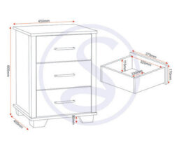 Seconique Oliver 2 Door Wardrobe Bedroom Set 4 Items Light Oak Effect - thumbnail 9