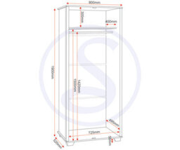 Seconique Oliver 2 Door Wardrobe Bedroom Set 4 Items Light Oak Effect - thumbnail 3