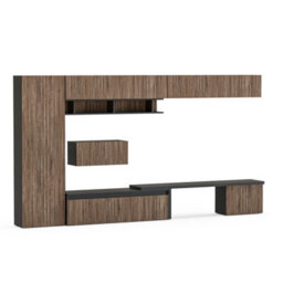 Decorotika Cardiff Moduler Modern Tv Unit Wall Mount Customizable Layout Black Alina - thumbnail 4