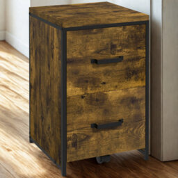 FURNOLD Industrial 2 Drawer Portable Rolling Filing Cabinet - thumbnail 7