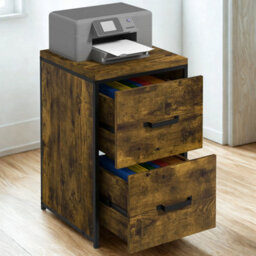 FURNOLD Industrial 2 Drawer Portable Rolling Filing Cabinet - thumbnail 1