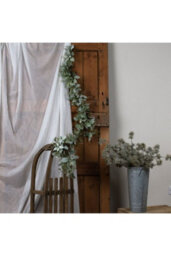 Winter Garland With Lamb's Ear Wax Flowers Decor - thumbnail 3