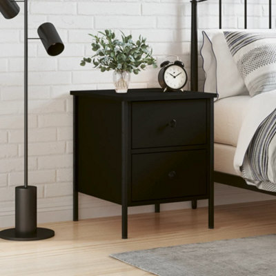 Berkfield Bedside Cabinet Black 40X42X50 Cm Engineered Wood - image 1