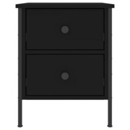 Berkfield Bedside Cabinet Black 40X42X50 Cm Engineered Wood - thumbnail 5