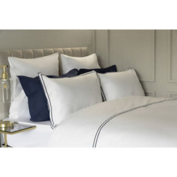 Belledorm Savoy Duvet Cover Set Navy (Superking) - thumbnail 2