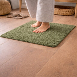 Uetian Green Shaggy Rug Small Soft Touch 5Cm Deep Pile Bedside Area Rug (60X110 Cm) - thumbnail 6