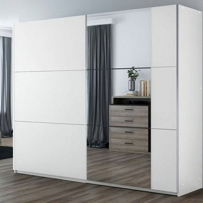 Arte Bastia 200Cm Sliding Door Wardrobe In White Matt - Clean Lines With Functional Flair - image 1