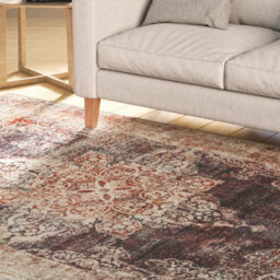 Loomed Purple Machine Washable Soft Vintage Bordered Area Rug - 230 X 160Cm - thumbnail 3