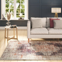 Loomed Purple Machine Washable Soft Vintage Bordered Area Rug - 230 X 160Cm - thumbnail 2