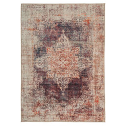 Loomed Purple Machine Washable Soft Vintage Bordered Area Rug - 230 X 160Cm - thumbnail 1