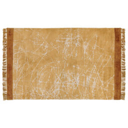 Beliani Rug Hanli Orange 140 X 200 Cm Viscose
