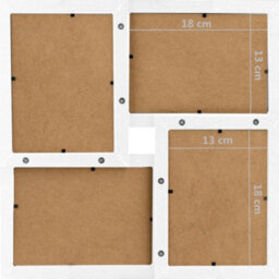Berkfield Modern Collage Photo Frame For 24X(13X18 Cm) Picture White Mdf - thumbnail 7