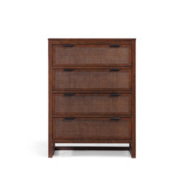 Teamson Home Hatteras Chest Of Drawers 4 Drawer Bedroom Dresser, Walnut - thumbnail 6