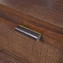 Teamson Home Hatteras Chest Of Drawers 4 Drawer Bedroom Dresser, Walnut - thumbnail 8
