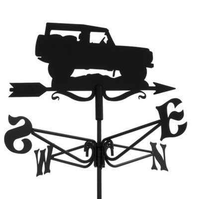 Oakley Mini Land Rover Weathervane - Steel - L38 X W38 X H46 Cm - Black - image 1