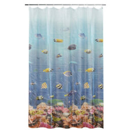 GoodHome Tholen Multicolour Seabed Shower Curtain (W)180Cm - thumbnail 1