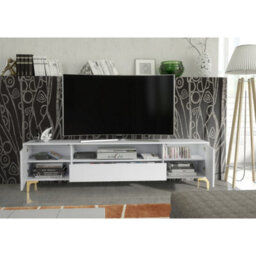 Tv Unit Tide Crest 200Cm - White & Gold - thumbnail 5