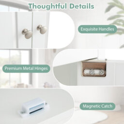 Costway Bathroom Under Sink Cabinet Freestanding Vanity Cabinet Without Basin - thumbnail 8