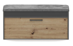 Parma Shoe Cabinet Anthracite Artisan Oak - thumbnail 3