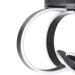 Beliani Aurora Lighting Black Aluminium Spiral Ceiling Lamp With Integrated Led For Dining Rooms And Living Areas - thumbnail 7