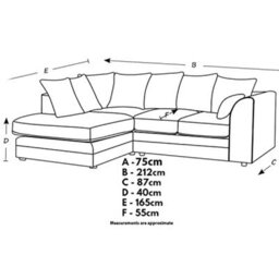Verona 3C2 Corner Sofa, Dual Arm 6 Seater Couch, Scatter Back Corner Sofa For Living Room, Grey Lh - thumbnail 3