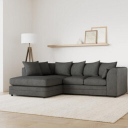 Verona 3C2 Corner Sofa, Dual Arm 6 Seater Couch, Scatter Back Corner Sofa For Living Room, Grey Lh - thumbnail 4
