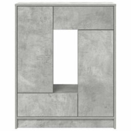Berkfield Sideboard With Drawers And Doors Concrete Grey 73X31X90 Cm - thumbnail 6