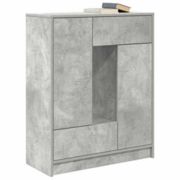 Berkfield Sideboard With Drawers And Doors Concrete Grey 73X31X90 Cm - thumbnail 4