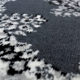 Melrose Colorama Traditional Design Grey Round Area Livingroom Rug 120Cm - thumbnail 3
