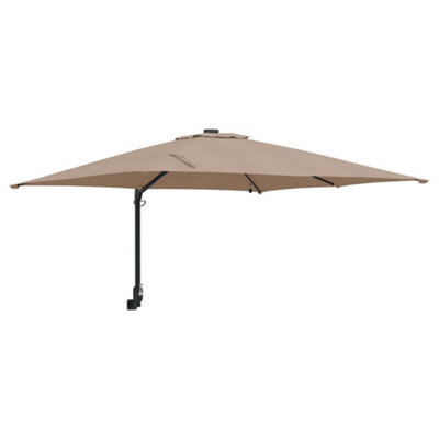 Berkfield Modern Garden Parasol Taupe 248,5 X 247,5 X 119 Cm Fabric