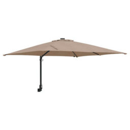 Berkfield Modern Garden Parasol Taupe 248,5 X 247,5 X 119 Cm Fabric