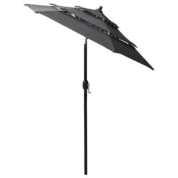 Walplus 3-Tier Garden Parasol With Aluminium Pole Anthracite 2 M - thumbnail 3