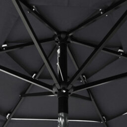 Walplus 3-Tier Garden Parasol With Aluminium Pole Anthracite 2 M - thumbnail 5