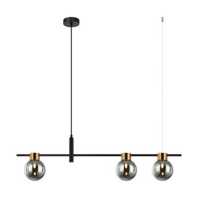 Luminosa Lighting Luminosa Bletter Modern 3 Light Bar Pendant Ceiling Light, G9 - image 1