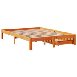 Berkfield Bed Frame With Drawers Without Mattress Wax Brown 140X200 Cm - thumbnail 8
