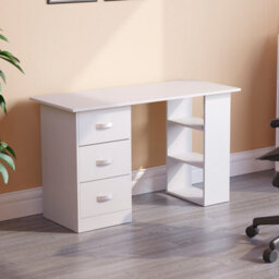 Lassic Vida Designs Mason White Computer Desk With Shelves And 3 Drawers - thumbnail 3