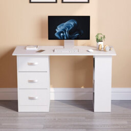 Lassic Vida Designs Mason White Computer Desk With Shelves And 3 Drawers - thumbnail 4