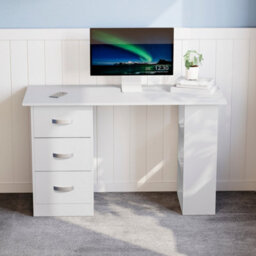 Lassic Vida Designs Mason White Computer Desk With Shelves And 3 Drawers - thumbnail 8