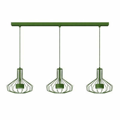 Luminosa Lighting Luminosa Axia Bar Pendant Ceiling Light Green 3X Gx53 - image 1