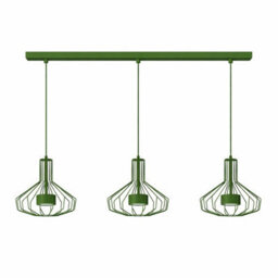 Luminosa Lighting Luminosa Axia Bar Pendant Ceiling Light Green 3X Gx53 - thumbnail 1