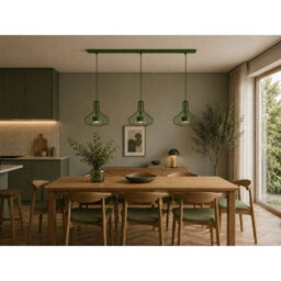 Luminosa Lighting Luminosa Axia Bar Pendant Ceiling Light Green 3X Gx53 - thumbnail 2