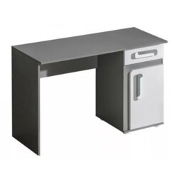 Apetito 09 Childrens Study Desk Kids Workstation With Drawer And Cabinet Modern Compact Design For Learning Anthracite White - thumbnail 2
