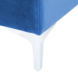 Beliani Modern Ottoman Evja Velvet Navy Blue - thumbnail 5