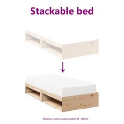 Berkfield Day Bed Without Mattress 75X190 Cm Solid Wood Pine - thumbnail 8