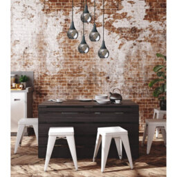 Luminosa Lighting Luminosa Lacrima Cluster Pendant Ceiling Light Black Smoky Glass Shade 5X E27 - thumbnail 3