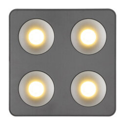 Luminosa Lighting Luminosa Hangarau Semi Flush Ceiling Light Grey Dark Led 3000K - thumbnail 4