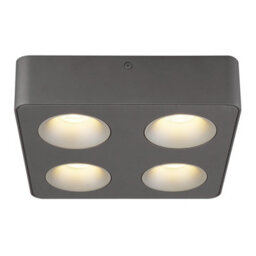 Luminosa Lighting Luminosa Hangarau Semi Flush Ceiling Light Grey Dark Led 3000K - thumbnail 3