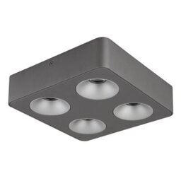 Luminosa Lighting Luminosa Hangarau Semi Flush Ceiling Light Grey Dark Led 3000K - thumbnail 2