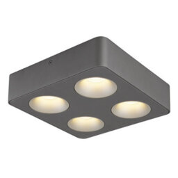 Luminosa Lighting Luminosa Hangarau Semi Flush Ceiling Light Grey Dark Led 3000K