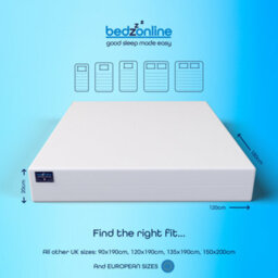 Bedz Online Bedzonline Straight Line 7-Zone Memory Foam Mattress, Anti-Allergy Medium Firm, 4Ft Small Double (120X190Cm) - thumbnail 2